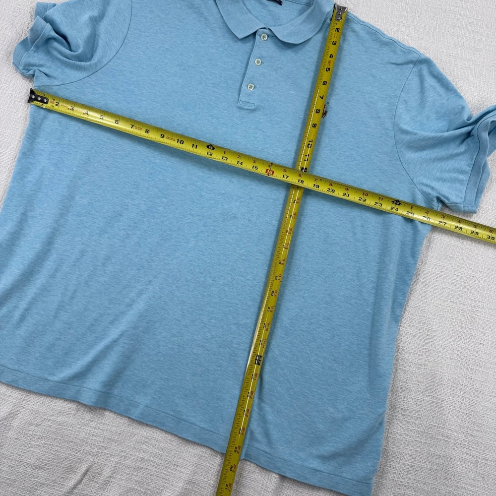 Polo Ralph Lauren Shirt Men XXL Heather Blue Big Pony Classic Fit Soft Cotton - Picture 9 of 9